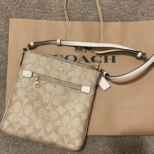 Coach Women's Signature Canvas Mini Rowan File Bag